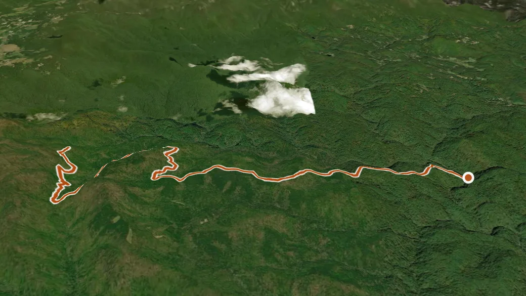 3-D terrain view of 3 Forks