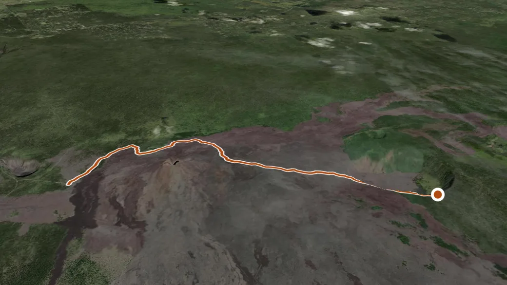 3-D terrain view of N?pau Trail