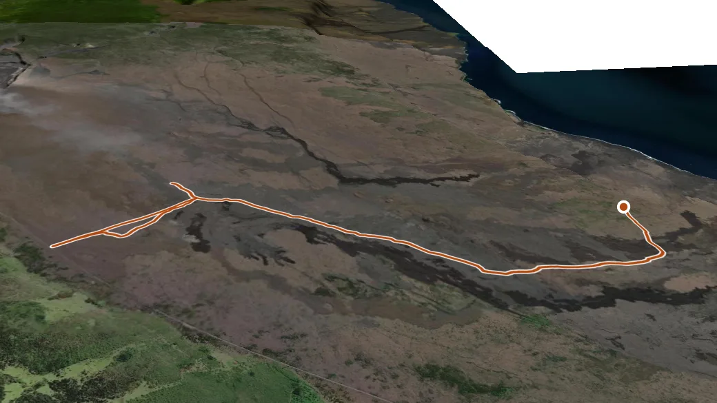 3-D terrain view of Ka?? Desert Trail