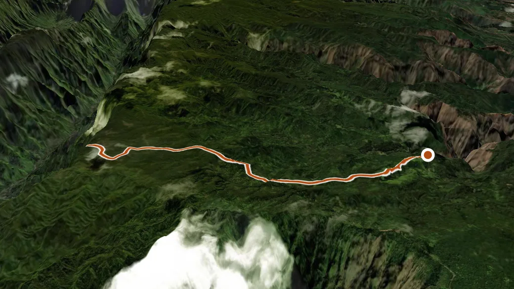 3-D terrain view of Alakai Swamp Trail
