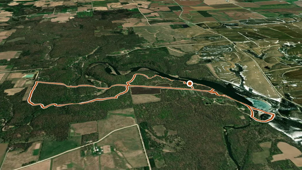 3-D terrain view of West Lake