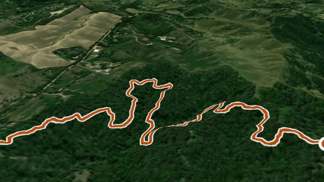 3-D terrain view of Broken Toe