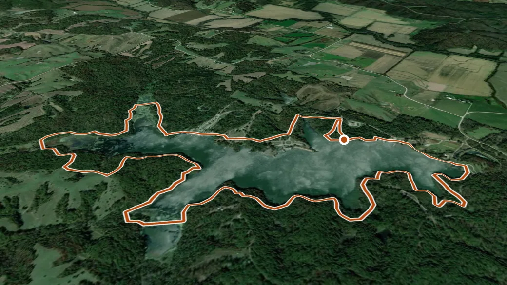 3-D terrain view of Lakeshore