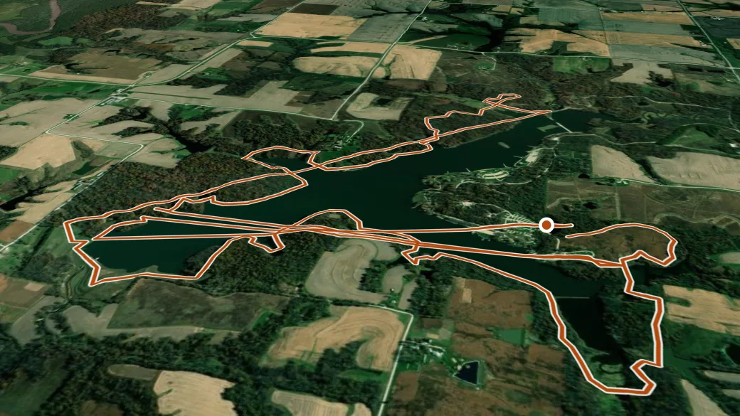 3-D terrain view of Main