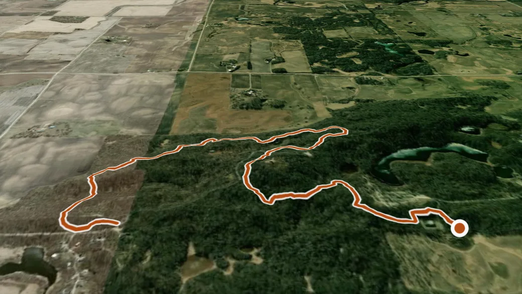3-D terrain view of Equestrian