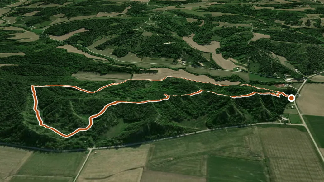 3-D terrain view of M 2
