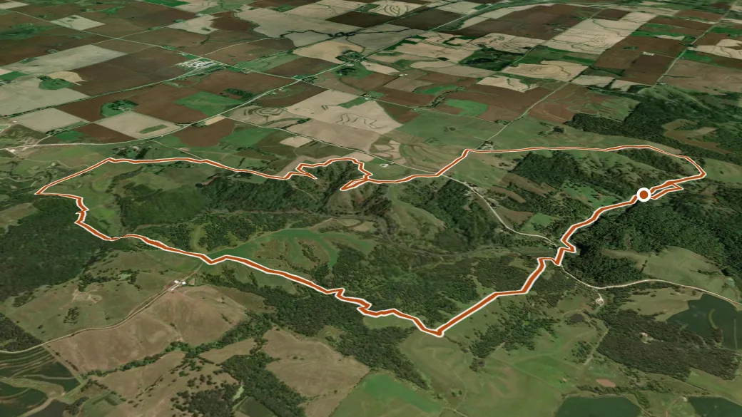 3-D terrain view of Main Loop Trail