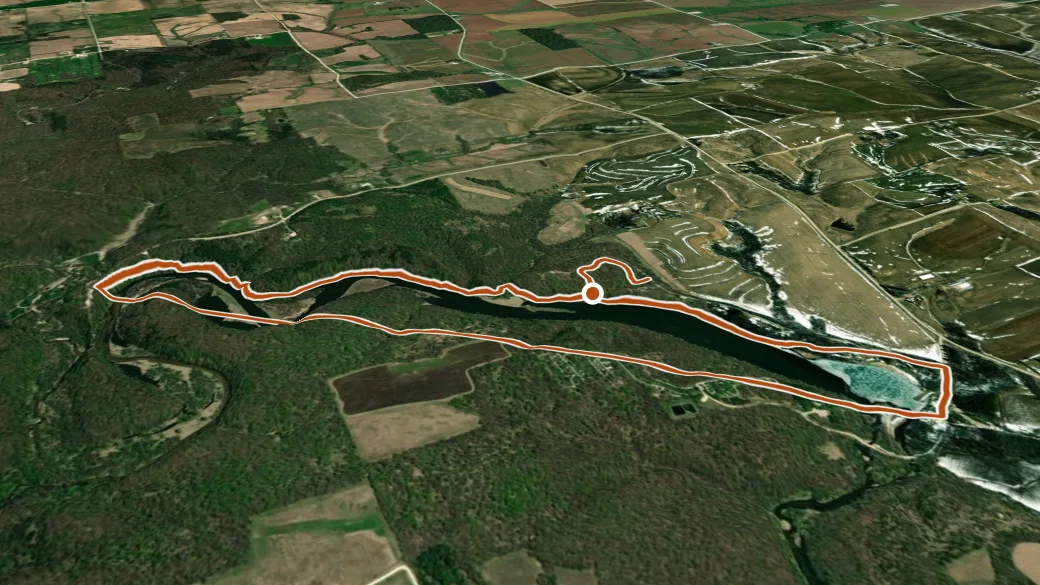 3-D terrain view of East Lake