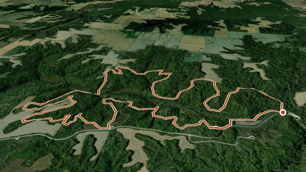 3-D terrain view of Yellow Trail