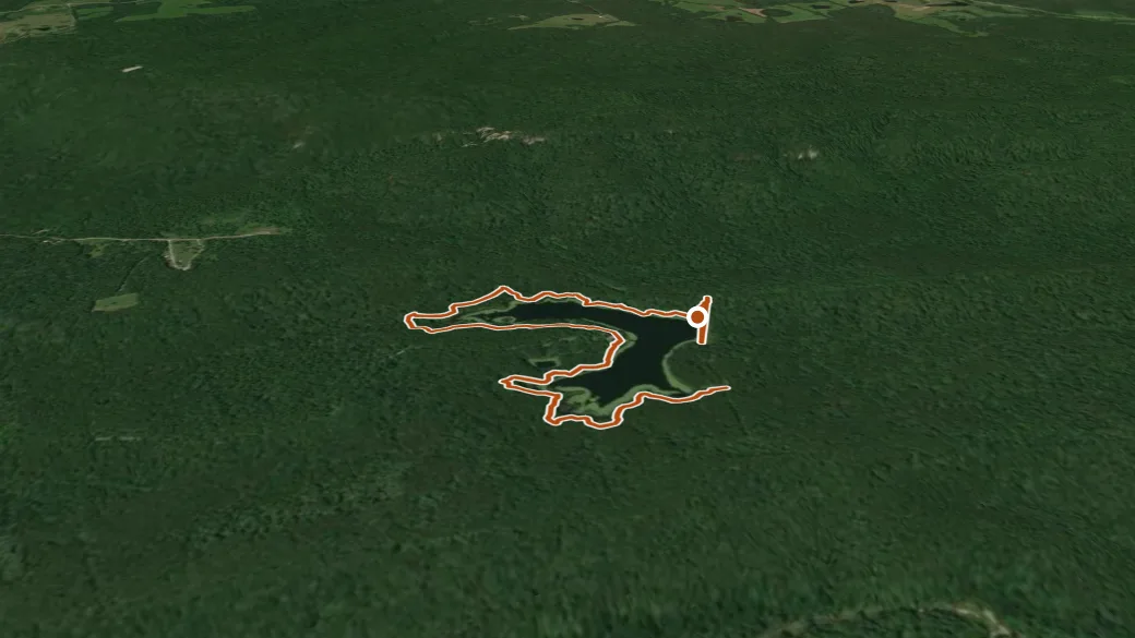 3-D terrain view of One Horse Gap Lake