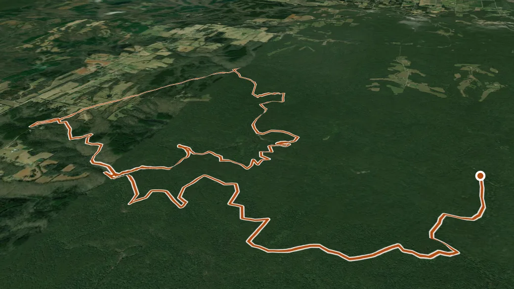 3-D terrain view of Lusk Creek