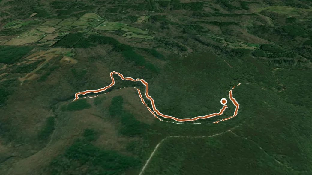 3-D terrain view of Sentry Bluff Trail