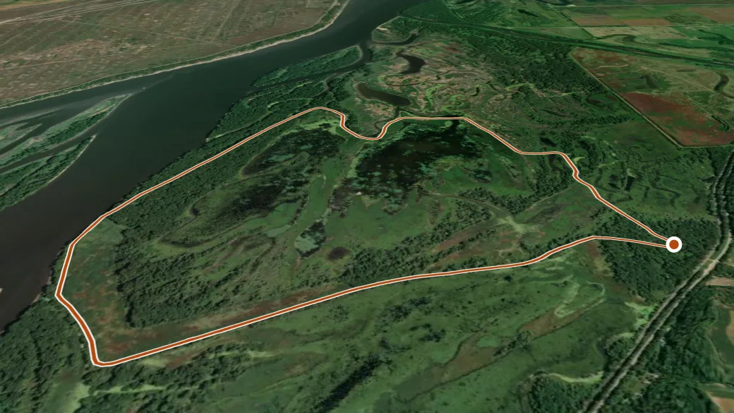 3-D terrain view of Pleasant Creek Trail
