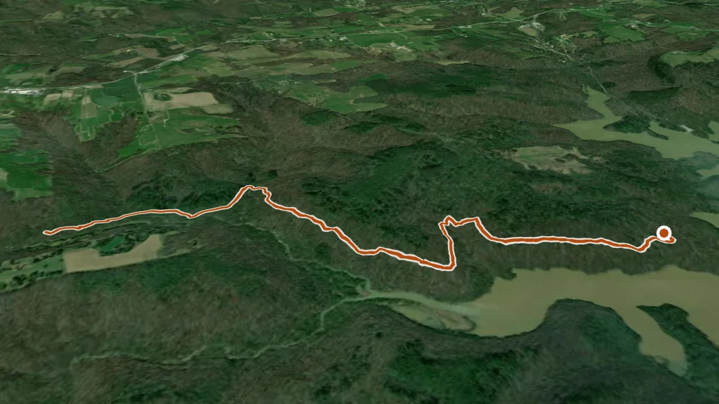 3-D terrain view of Little Cedar Lake