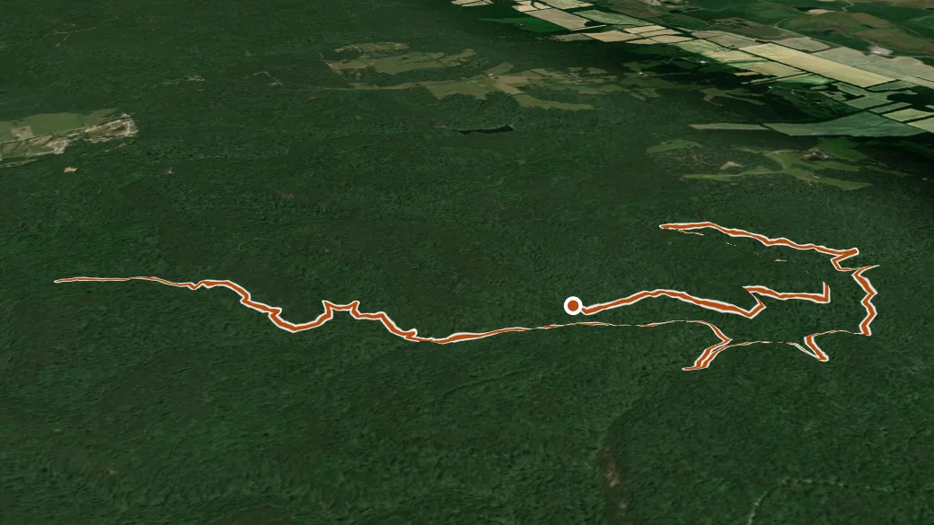 3-D terrain view of Thacker Hollow