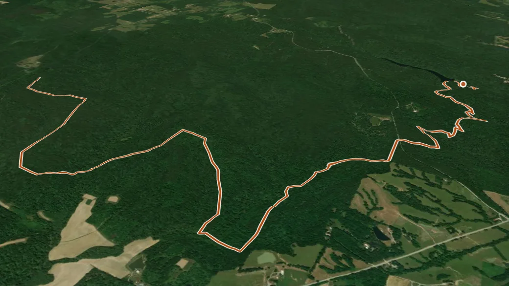 3-D terrain view of Beaver Trail