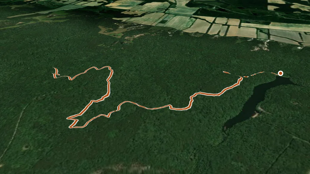 3-D terrain view of Pounds Ridge