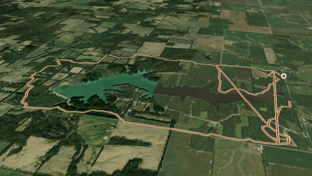3-D terrain view of Horse Trail (Sam Dale Lake State Fish and Wildlife Area)