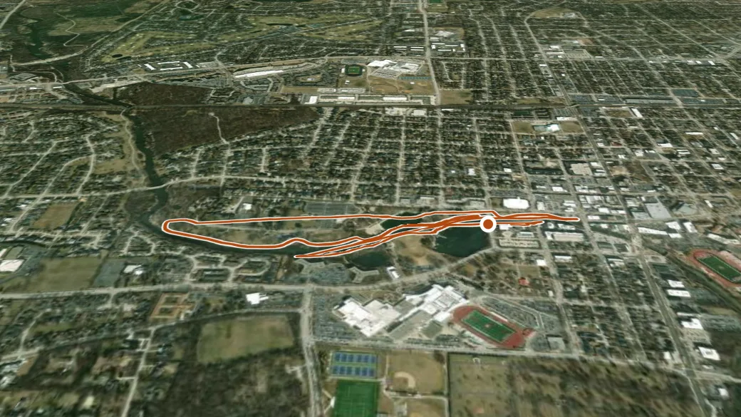 3-D terrain view of Riverwalk