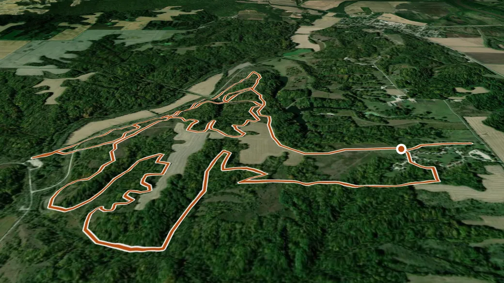 3-D terrain view of Governor's Trail
