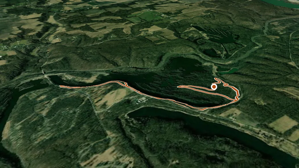 3-D terrain view of Clear Lake Trail