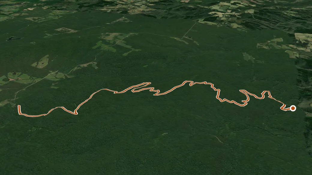 3-D terrain view of River To River Trail