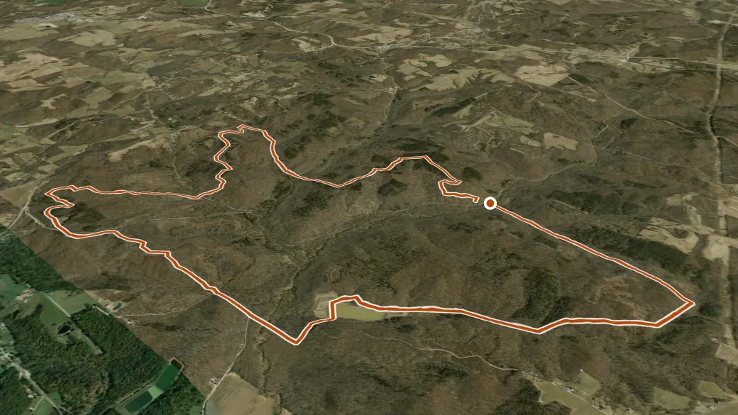 3-D terrain view of Birdseye Trail 1
