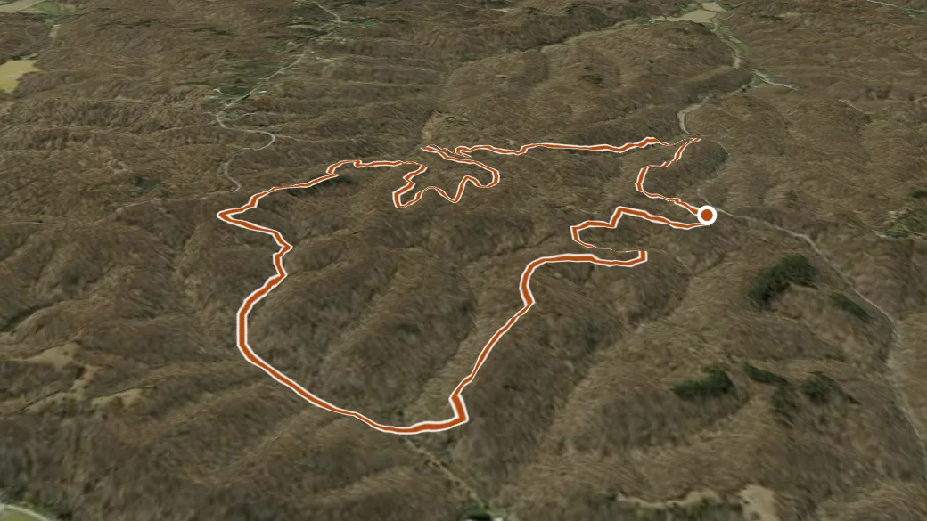 3-D terrain view of Laura Hare Nature Preserve