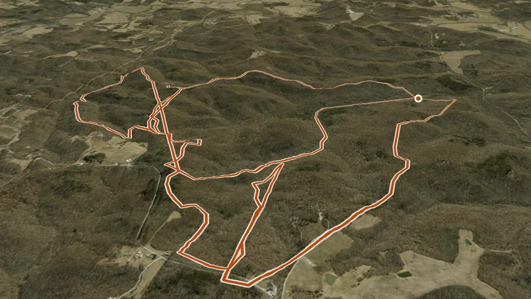 3-D terrain view of Shirley Creek