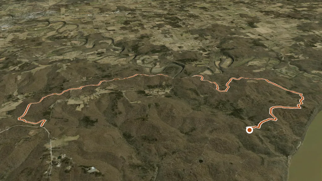 3-D terrain view of Adventure Trail