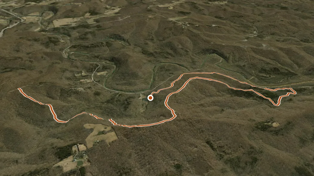 3-D terrain view of United for Horses Trail