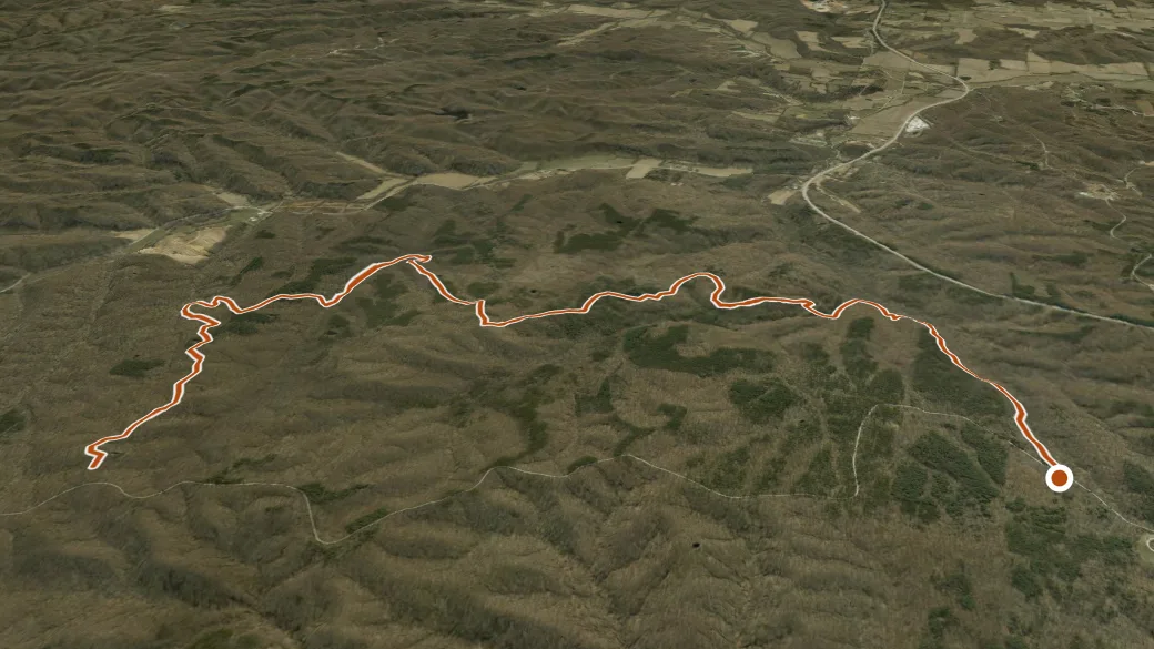 3-D terrain view of Cope Hollow Trail