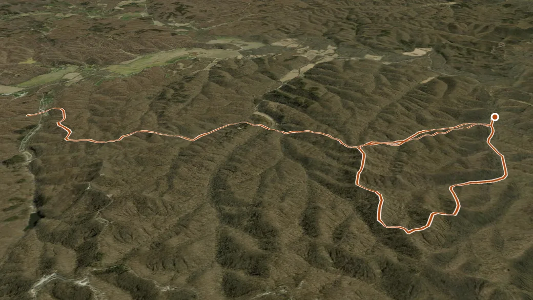 3-D terrain view of Horse Trail B (Brown County State Park)