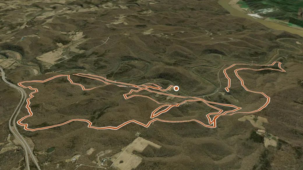 3-D terrain view of United for Horses Trail