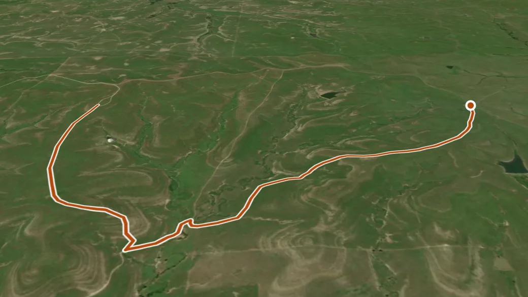 3-D terrain view of Prairie Fire Loop