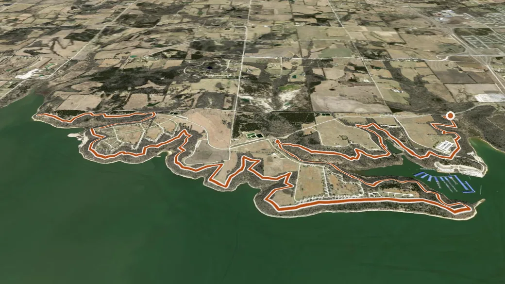 3-D terrain view of White Trail