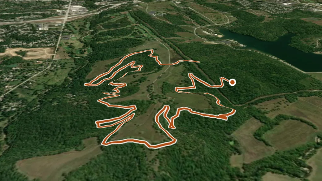 3-D terrain view of Red Valleys