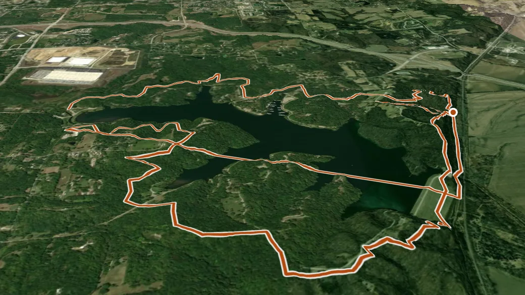 3-D terrain view of Bridle Trail