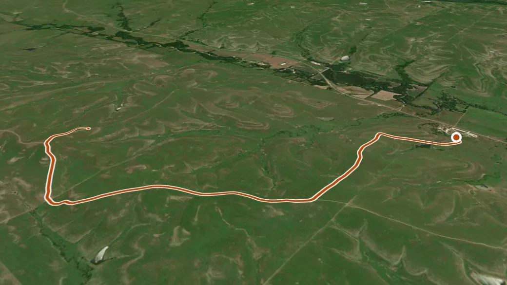 3-D terrain view of Scenic Overlook Trail