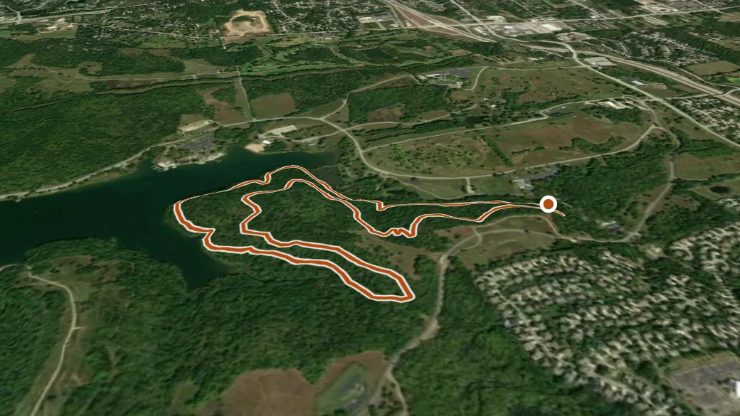 3-D terrain view of South Shore East Loop