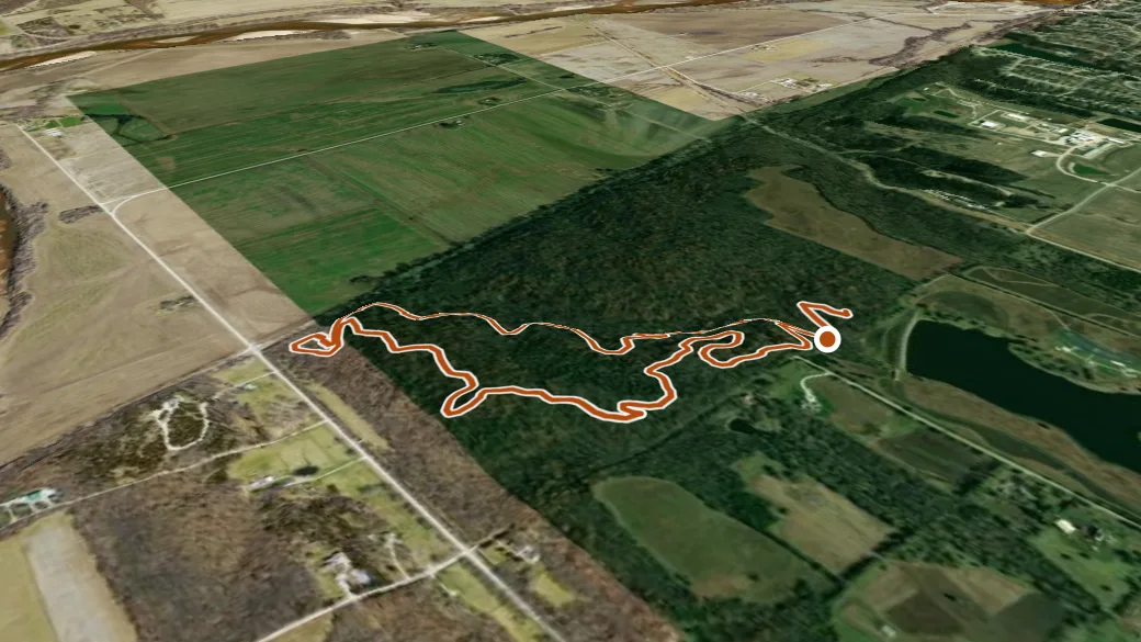 3-D terrain view of Indigo Loop