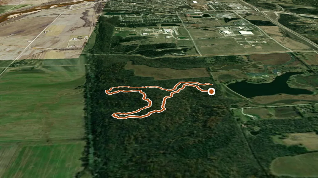 3-D terrain view of Charcoal Loop