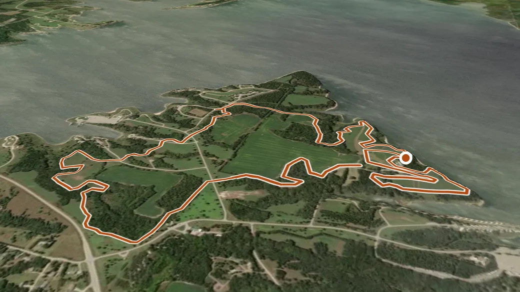 3-D terrain view of Eagle Ridge Trail