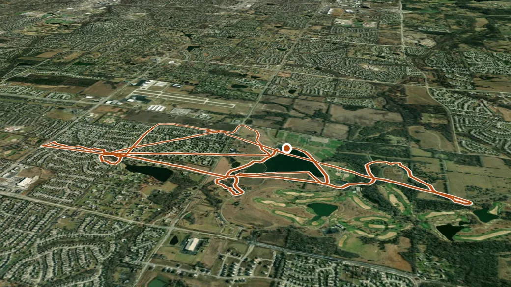 3-D terrain view of Heritage Trail