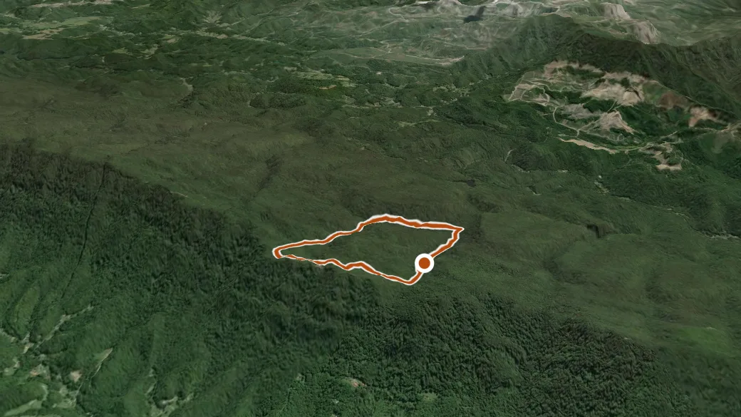 3-D terrain view of High Rock Trail