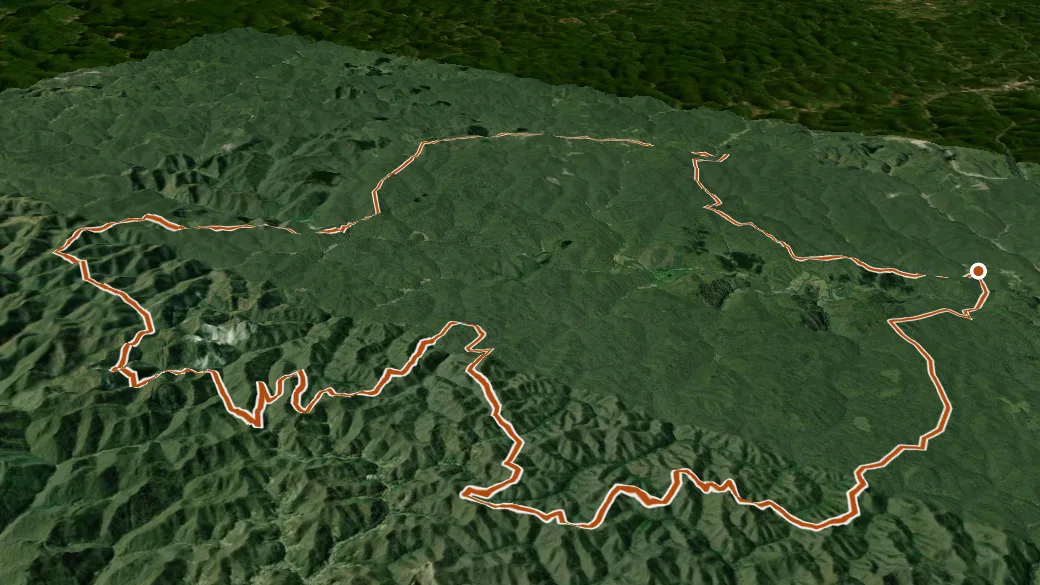 3-D terrain view of Redbird Crest