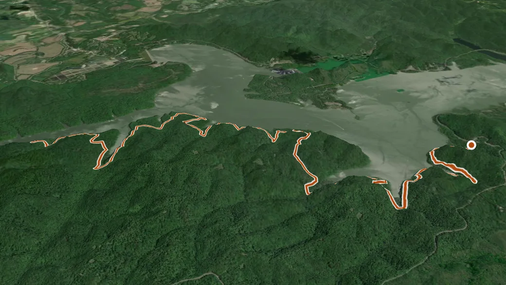3-D terrain view of Buckskin