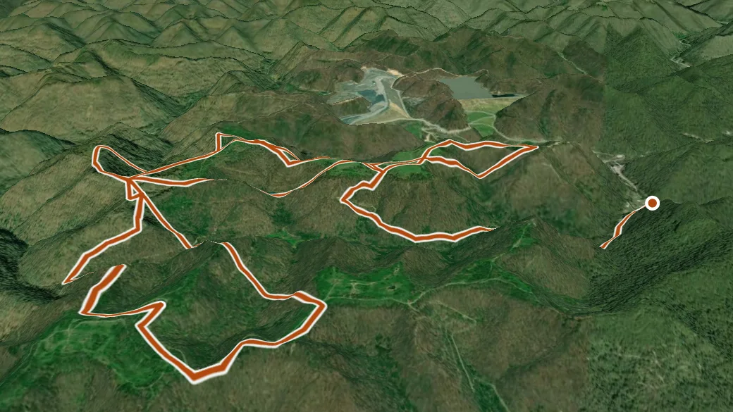 3-D terrain view of US-421 Access