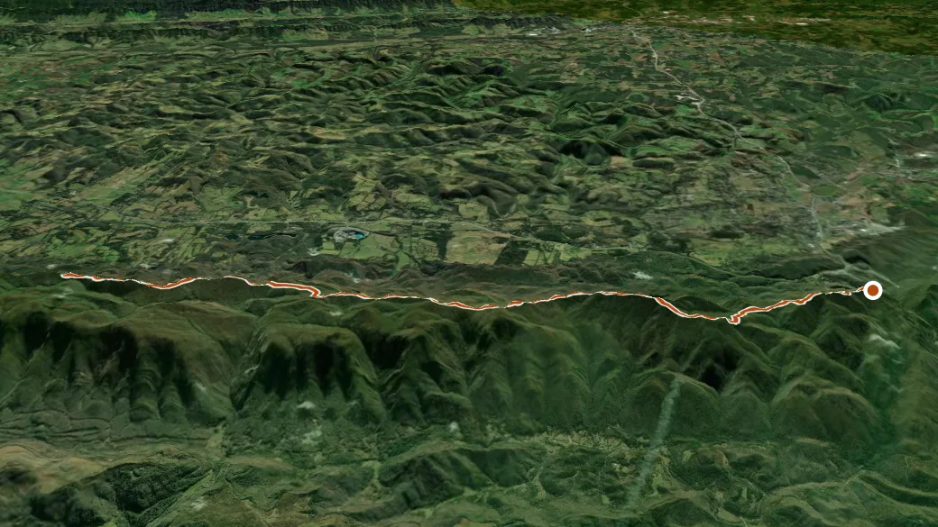 3-D terrain view of Ridge Trail
