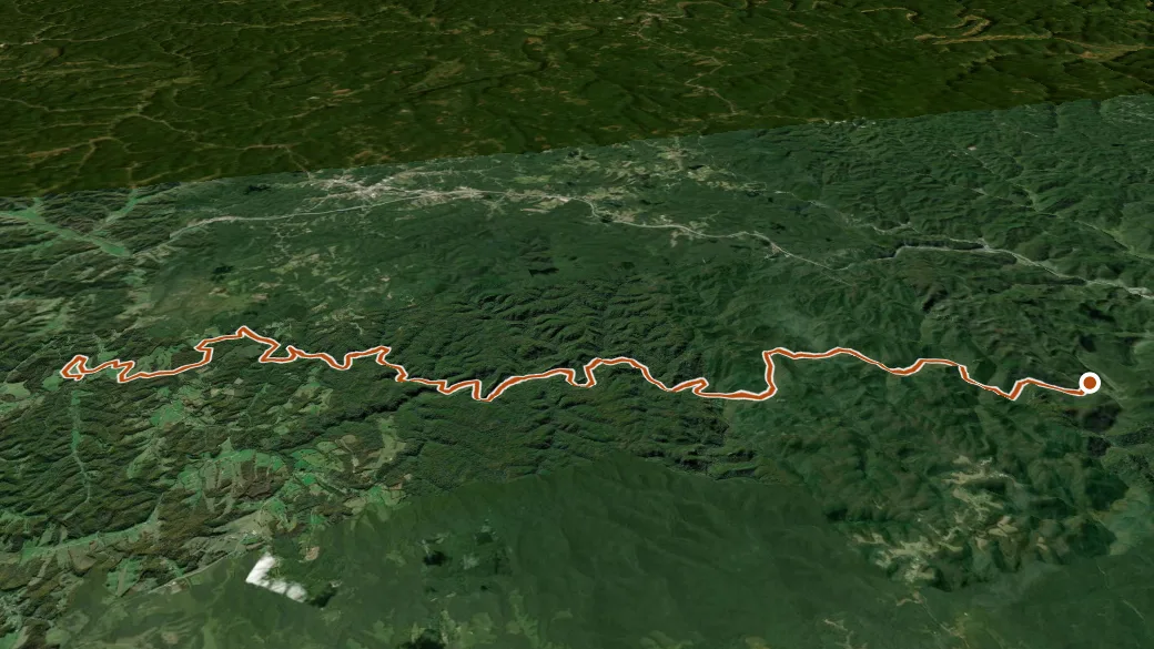 3-D terrain view of Red River